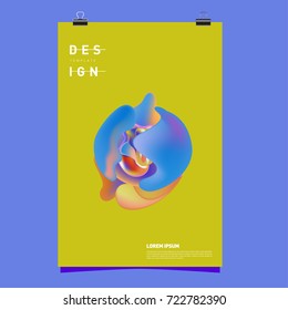 Abstract Liquid color covers set. Fluid shapes composition. Futuristic design posters. Vector layout design template.