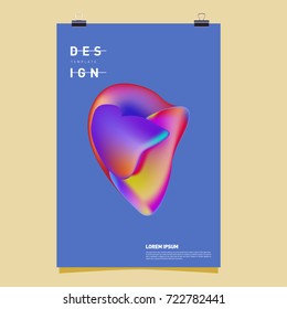 Abstract Liquid color covers set. Fluid shapes composition. Futuristic design posters. Vector layout design template.