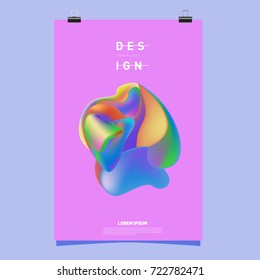 Abstract Liquid color covers set. Fluid shapes composition. Futuristic design posters. Vector layout design template.