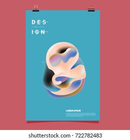 Abstract Liquid color covers set. Fluid shapes composition. Futuristic design posters. Vector layout design template.