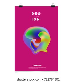Abstract Liquid color covers set. Fluid shapes composition. Futuristic design posters. Vector layout design template.