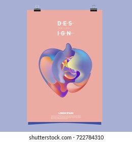 Abstract Liquid color covers set. Fluid shapes composition. Futuristic design posters. Vector layout design template.