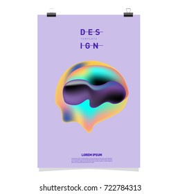 Abstract Liquid color covers set. Fluid shapes composition. Futuristic design posters. Vector layout design template.