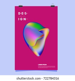 Abstract Liquid color covers set. Fluid shapes composition. Futuristic design posters. Vector layout design template.