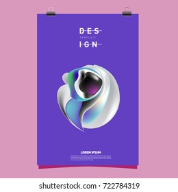 Abstract Liquid color covers set. Fluid shapes composition. Futuristic design posters. Vector layout design template.