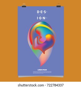 Abstract Liquid color covers set. Fluid shapes composition. Futuristic design posters. Vector layout design template.