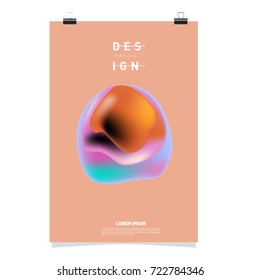Abstract Liquid color covers set. Fluid shapes composition. Futuristic design posters. Vector layout design template.