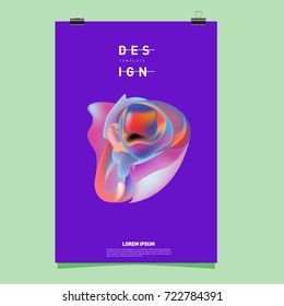 Abstract Liquid color covers set. Fluid shapes composition. Futuristic design posters. Vector layout design template.