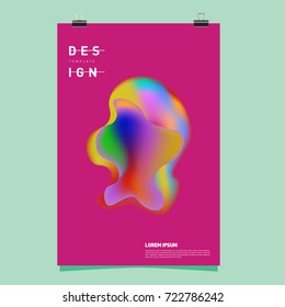 Abstract Liquid color covers set. Fluid shapes composition. Futuristic design posters. Vector layout design template.