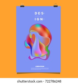 Abstract Liquid color covers set. Fluid shapes composition. Futuristic design posters. Vector layout design template.