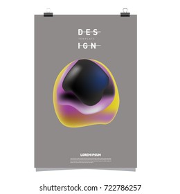 Abstract Liquid color covers set. Fluid shapes composition. Futuristic design posters. Vector layout design template.