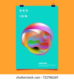 Abstract Liquid color covers set. Fluid shapes composition. Futuristic design posters. Vector layout design template.