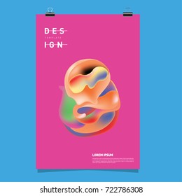 Abstract Liquid color covers set. Fluid shapes composition. Futuristic design posters. Vector layout design template.