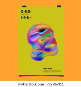 Abstract Liquid color covers set. Fluid shapes composition. Futuristic design posters. Vector layout design template.