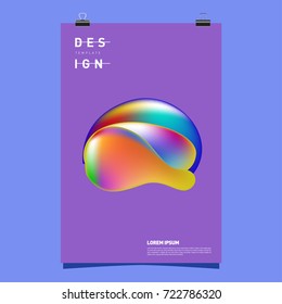 Abstract Liquid color covers set. Fluid shapes composition. Futuristic design posters. Vector layout design template.