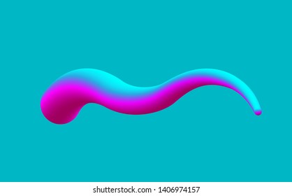 Abstract liquid color flow background. Wavy structure. Technology or science concept design