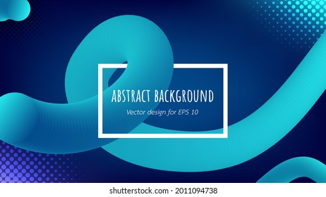 Abstract Liquid Color Shapes For Backgrounds. Vector Illustration Concept Blue Color With Halftone Texture, Eps.10.