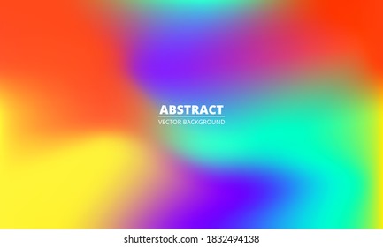 Abstract liquid colorful rainbow gradient background. Bright multicolored holographic creative minimalist texture.
