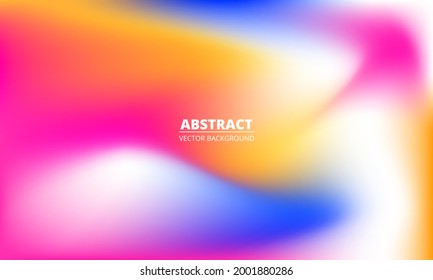 Abstract liquid colorful rainbow gradient background. Bright multicolored holographic creative minimalist banner. Blurred soft blend color gradation background. Vector illustration EPS10.