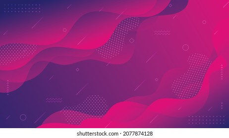 Resumen Diseño de fondo de colores líquidos. Con memphis y elementos de forma geométrica. Composición de formas de gradiente fluido. Fondo de diseño futurista. EPS10 vectores