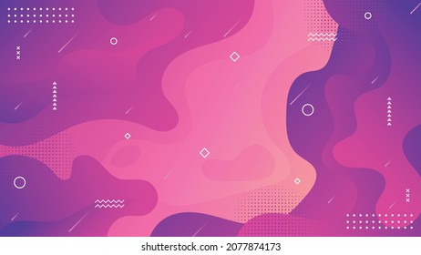 Resumen Diseño de fondo de colores líquidos. Con memphis y elementos de forma geométrica. Composición de formas de gradiente fluido. Fondo de diseño futurista. EPS10 vectores