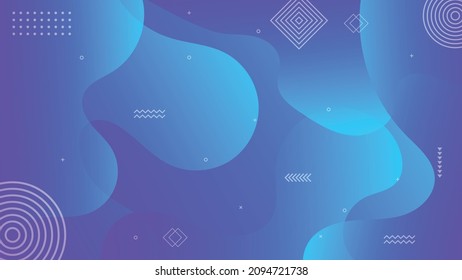 Abstract Liquid colors background design. With memphis and geometric shape elements. Fluid gradient shapes composition. Futuristic design background. Vector EPS10