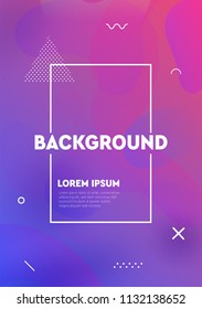 Abstract liquid colors background. Fluid shapes vector trendy gradients. Colorful graphic illustration. Geometric background molecule communication.