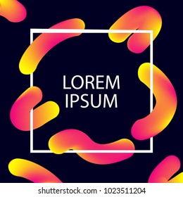 Abstract liquid colors shapes background. Modern design for banner with colorful fluid bubbles. Trendy vector illustration.