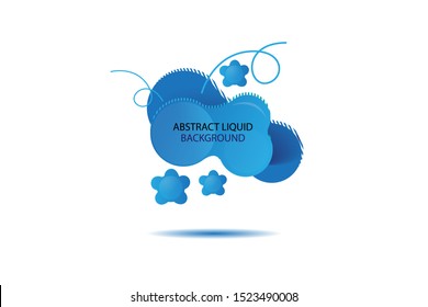 Abstract Liquid Colour Blue Background 