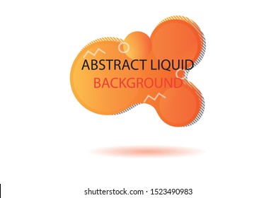 Abstract Liquid Colour Orange Background