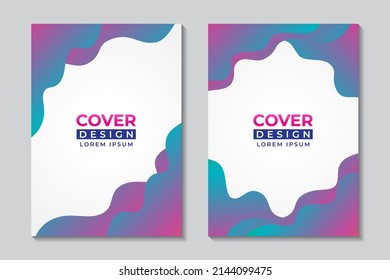 Abstract Liquid Cover Design Template. Vibrant Multicolor Gradient