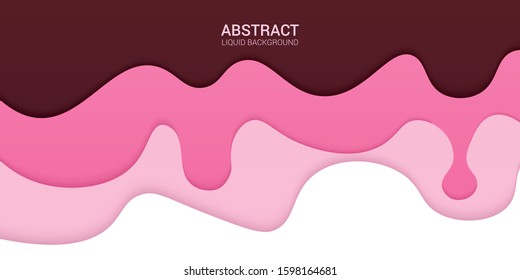 Abstract liquid creamy chocolate background. Fully vector file.