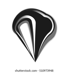 Abstract liquid design shape. Vector fluid illustration