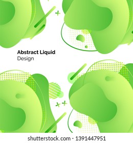 Abstract liquid design vector, shapes abstraction and decoration, background for banners and webpages. Color art with forms and text sample