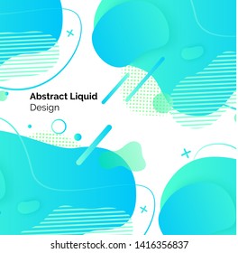 Abstract liquid design vector, shapes abstraction and decoration, background for banners and webpages. Color art with forms and text sample