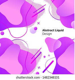 Abstract liquid design vector, shapes abstraction and decoration, background for banners and webpages. Color art with forms and text sample