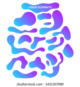 Abstract Liquid Elements with modern gradient.Eps.10