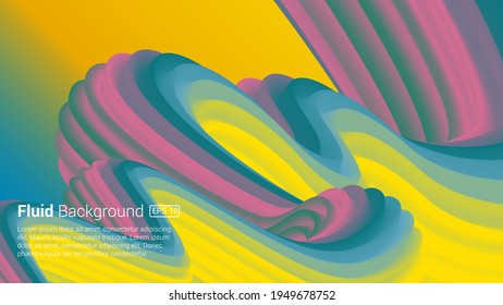 Abstrakter flüssiger Hintergrund. Futuristische neonfarbige flüssige Farbverlauf-Hintergrund mit modernem geometrischen dynamischen Bewegungsstil, geeignet für Tapete, Banner, Hintergrund, Karte, Cover-Buch, Landing-Page.