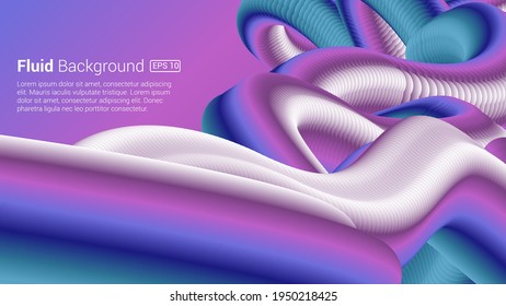 Abstract liquid flow background. Futuristic neon color liquid gradient background with modern geometric dynamic motion style Suitable For Wallpaper, Banner, Background, Card, cover book, landing page.