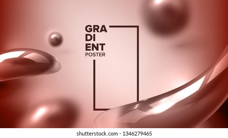 Abstract Liquid Fluid Background Vector. Identity Shape Composition. Chemical Cream. Fashion Brand. Plastic Techno. Commercial Journal. Particles Space. 3D Realistic Illustration