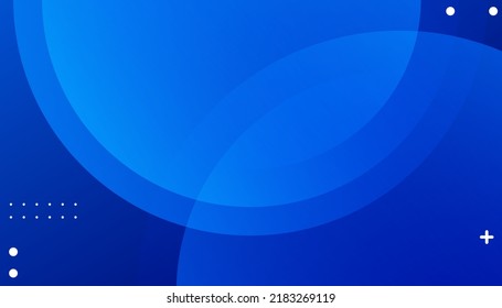 Resumen de líquido líquido redondea el fondo de color azul. Composición y elementos de formas dinámicas. Diseño moderno en ilustración vectorial Eps10
