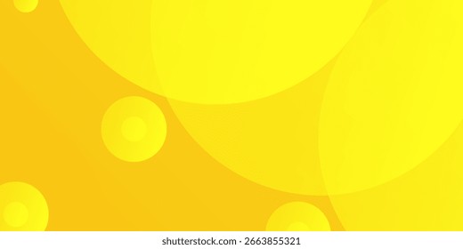 Abstract liquid fluid circles bright yellow color background. 3D simple vector sphere balls shape illustration