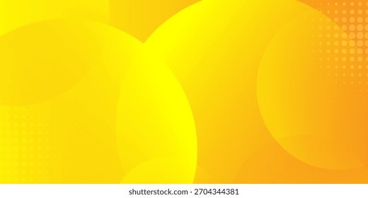Abstract liquid fluid circles bright yellow color background. 3D sphere balls shape. Creative minimal bubble trendy gradient template for cover brochure, flyer, poster, banner web