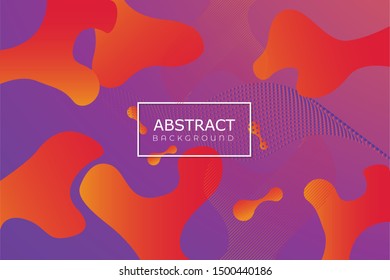 Abstract liquid fluid flow shapes. Dynamic composition with trendy flat geometric elements. Gradient banner template for modern covers and presentations. Eps10 vector illustration
