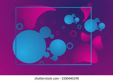 Abstract liquid fluid flow shapes. Dynamic composition with trendy flat geometric elements. Gradient banner template for modern covers and presentations. Eps10 vector illustration