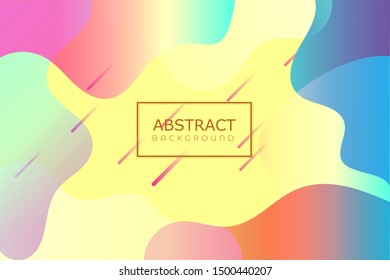 Abstract liquid fluid flow shapes. Dynamic composition with trendy flat geometric elements. Gradient banner template for modern covers and presentations. Eps10 vector illustration