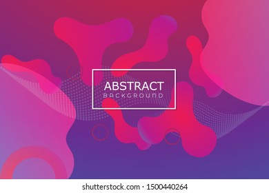 Abstract liquid fluid flow shapes. Dynamic composition with trendy flat geometric elements. Gradient banner template for modern covers and presentations. Eps10 vector illustration
