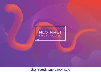 Abstract liquid fluid flow shapes. Dynamic composition with trendy flat geometric elements. Gradient banner template for modern covers and presentations. Eps10 vector illustration