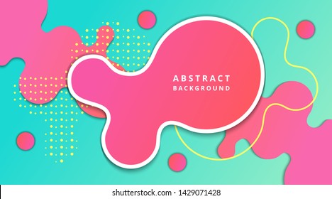 Abstract Liquid Fluid Gradient Dynamic Background Template suitable for poster, banner, flyer, magazine, brochure, backdrop, presentation