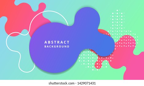 Abstract Liquid Fluid Gradient Dynamic Background Template suitable for poster, banner, flyer, magazine, brochure, backdrop, presentation